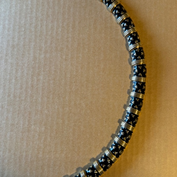 Vintage Famous Designer Judith Lieberman Gold Tone Statement Necklace 1990 - Picture 5 of 12